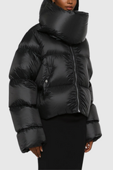 Ai Dik Yaka Kısa Pamuklu mont